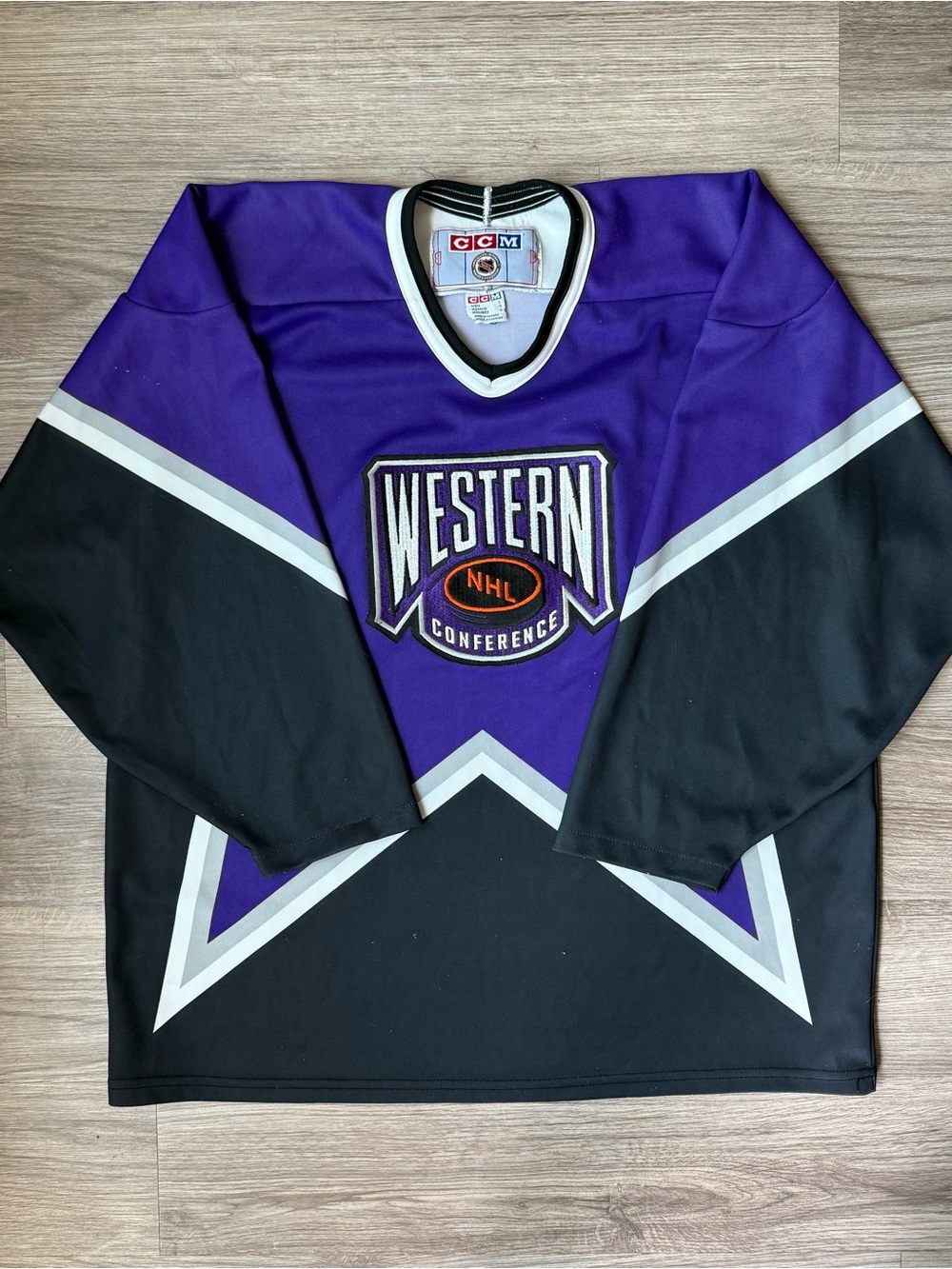 Vintage CCM NHL Western Conference All Star Hockey Jersey Mens Large Canada 90s